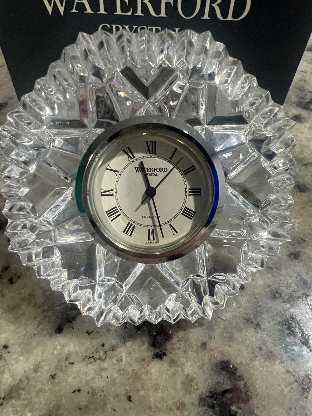 Waterford Crystal Clock with Silver and Clear Design - Picture 10 of 14